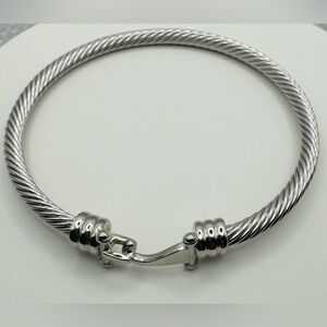Stylish Stainless Steel Twisted Cable Bracelet